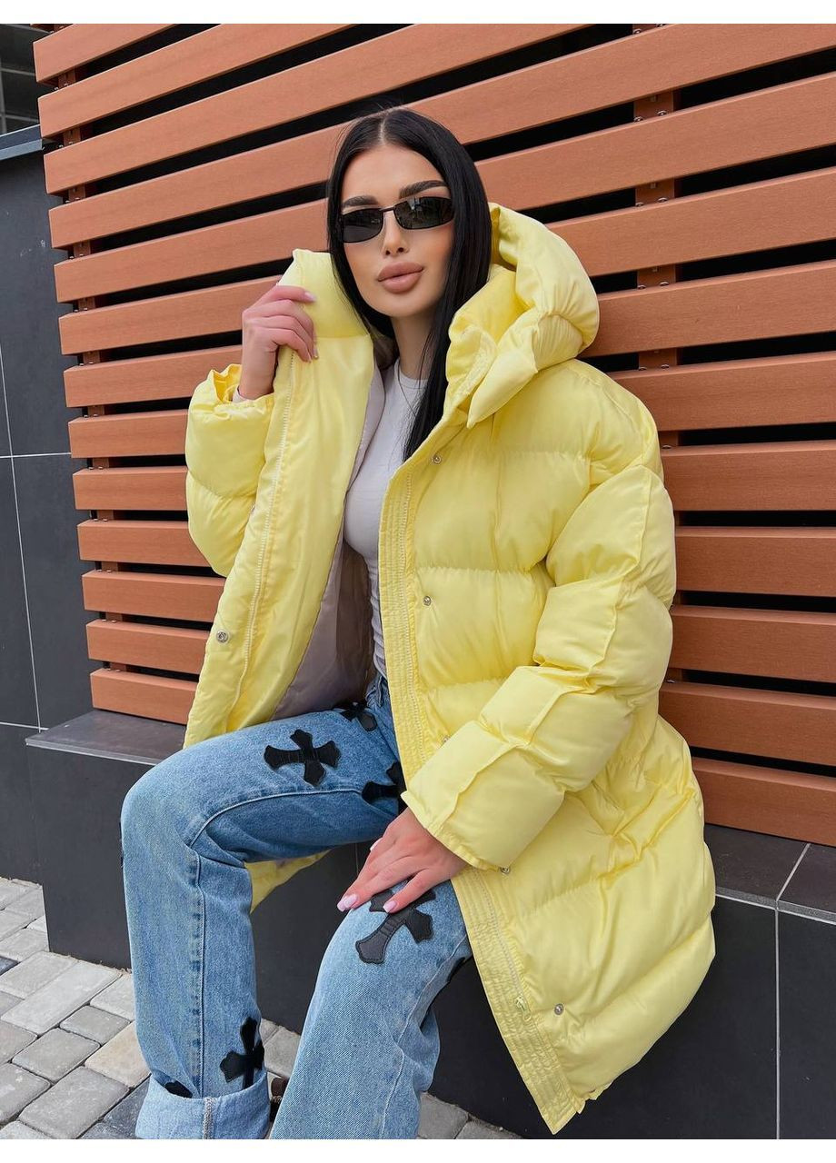 Жовтий демісезонний Пуховик Style Point