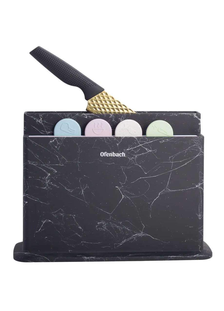 Набір Ofenbach:підставка для ножів і набір обробних дощок 4шт KM- hjk Kamille 100200 (360880115)