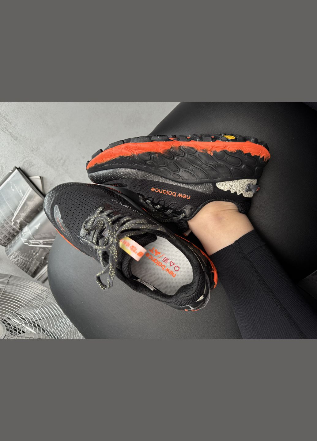 Кроссовки женские New Balance Fresh Foam X More Trail v3 Black Orange | Нью Беланс Фреш Фоам черные No Brand чёрные демисезоны (338793313)