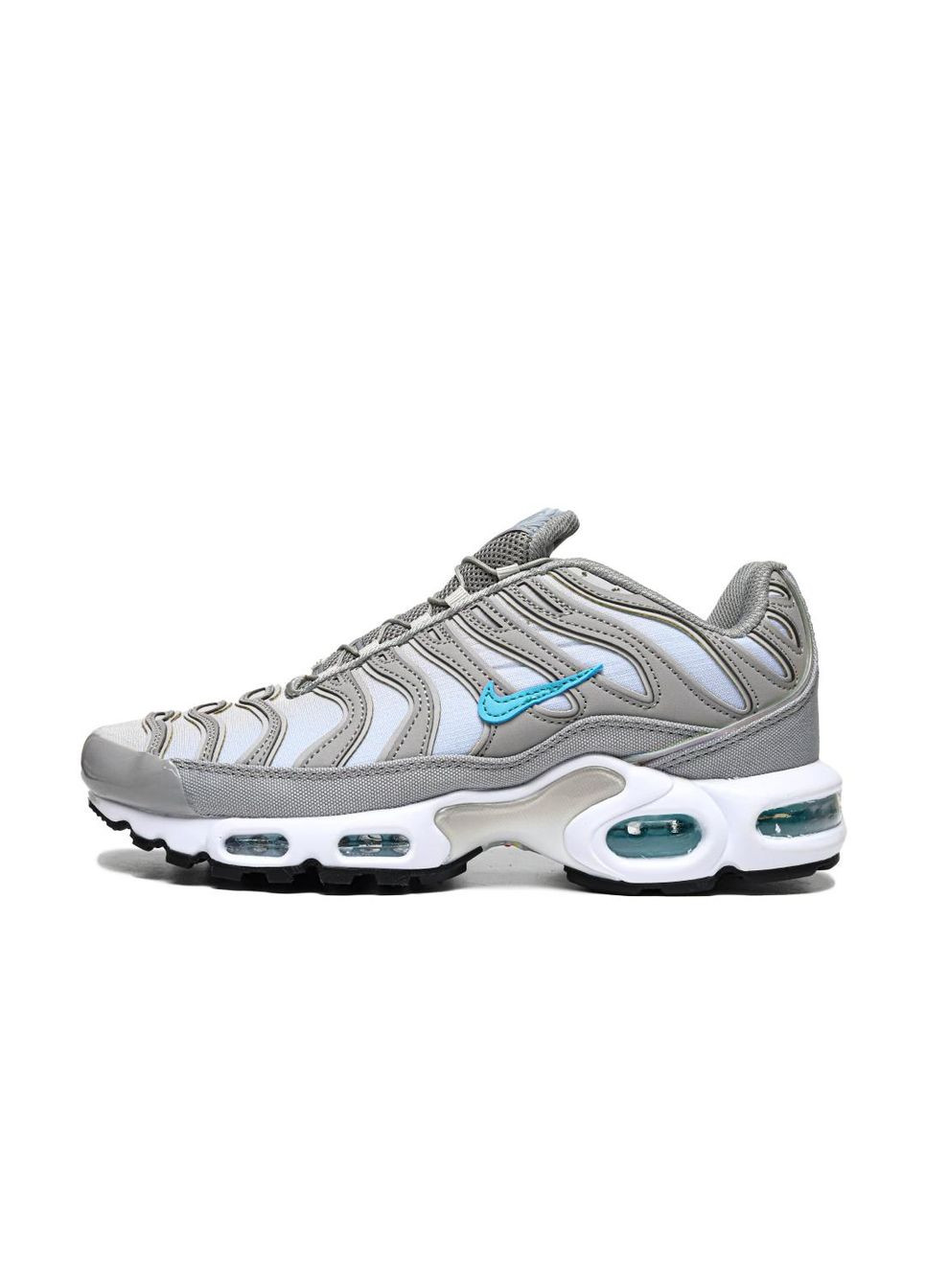 Серые демисезонные кроссовки мужские nike air max tn grey waterproof найк аир макс тн плюс No Brand