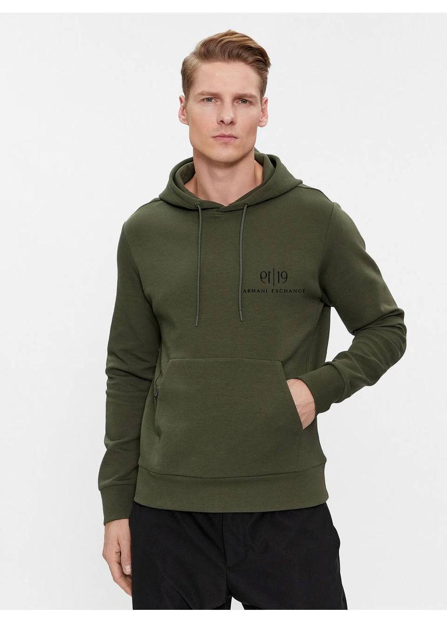 Мужская толстовка черный хаки в стиле armani exchange No Brand (364237063)