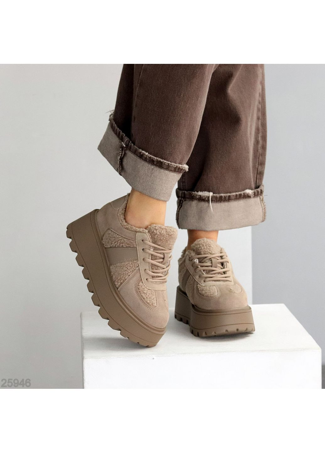 Зимние кроссовки No Brand салатовые зима (369680438)