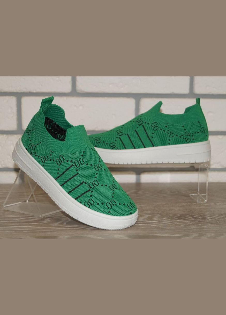 Сліпони текстильні для дівчинки зелені Class (321872128)