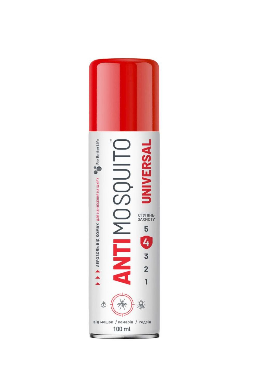 AntiMosquito аерозоль від комарів 100мл universal (захист до 6год) Anti Mosquito (336382307)