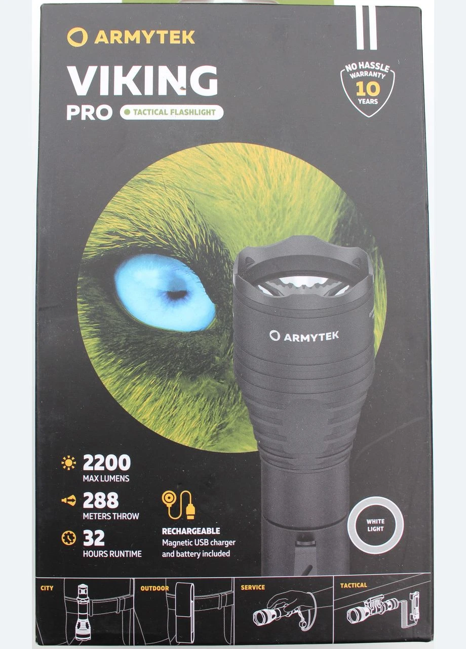 Фонарь Viking Pro Magnet USB белый свет Cree XHP50.2 Armytek (382396582)