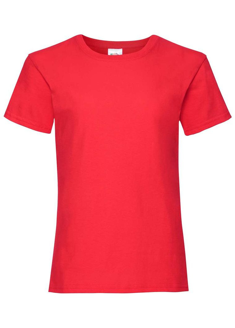 Красная летняя футболка детская valueweight girls красный (061005040140) Fruit of the Loom