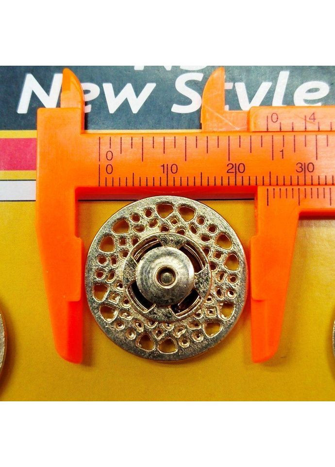 D=25 мм металлические пришивные кнопки, декоративные для шитья одежды золото. Plus-plus (354799019)