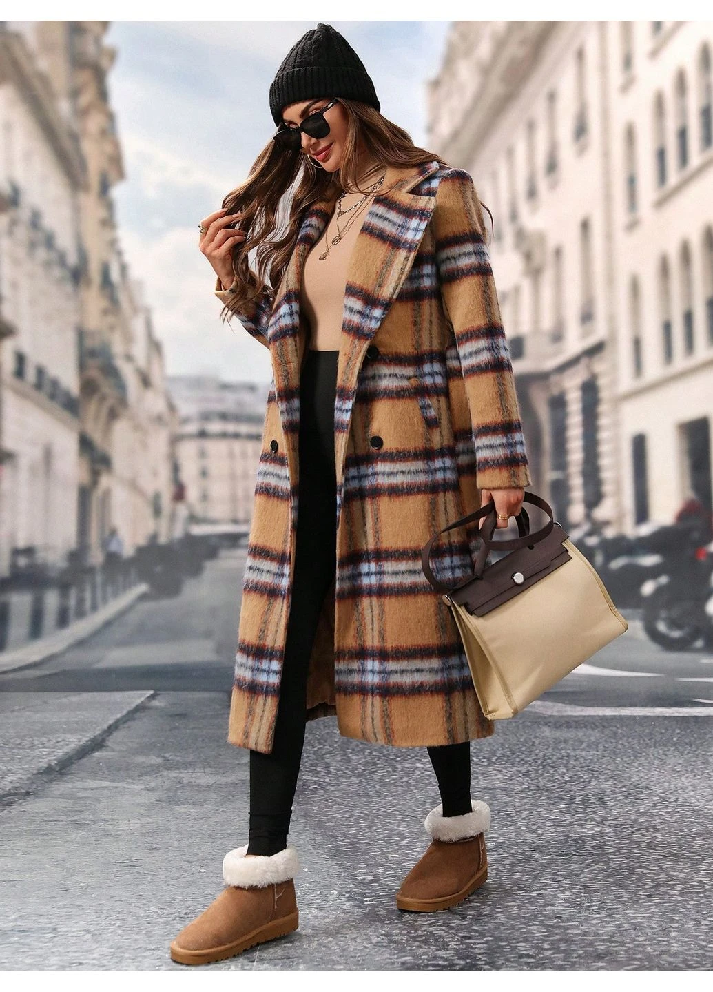 Коричневое зимнее Пальто SHEIN