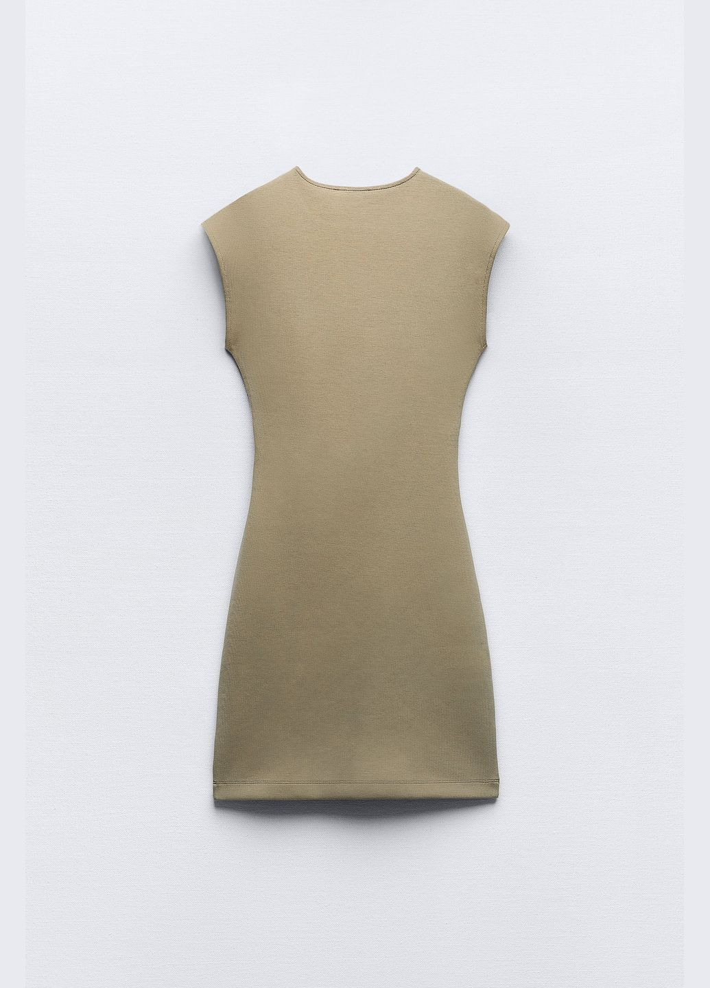 Оливковое (хаки) повседневный платье Zara однотонное