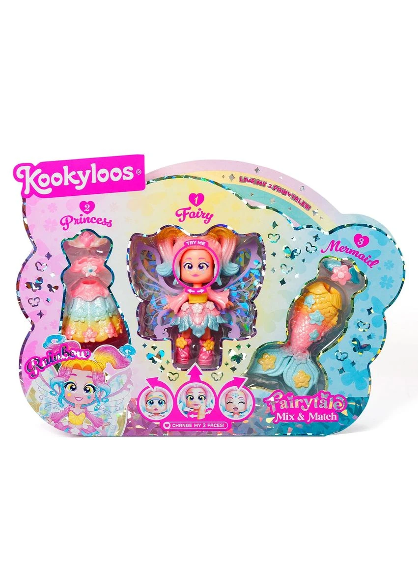 Игровой набор с куклой Kookyloos Рейнбоу 1 шт 3 образа одежды пластик радужный No Brand (400876327)