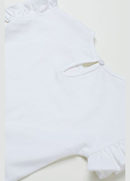 Біла демісезонна футболка бавовняна для дівчинки 0664478 білий H&M