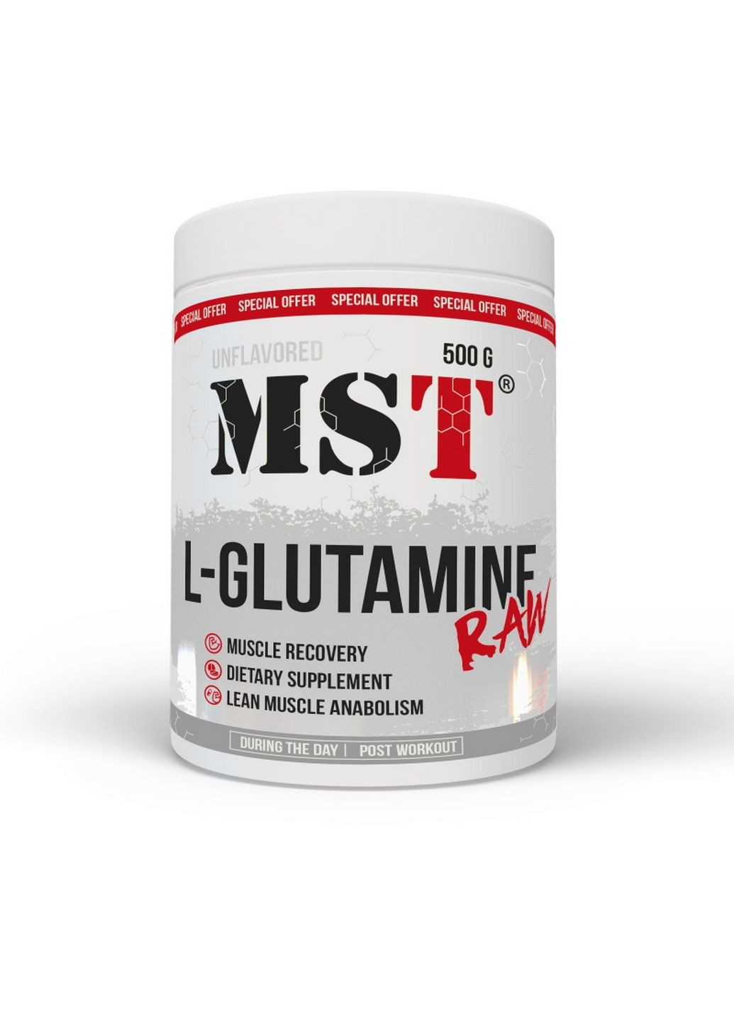 Аминокислота Glutamine RAW, 500 грамм MST (293417707)