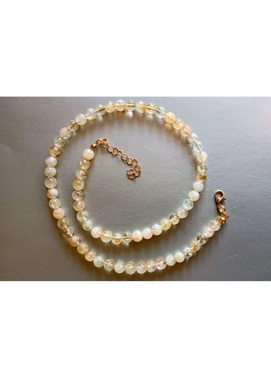 Бусы из цитрина. 185. No Brand (398222651)