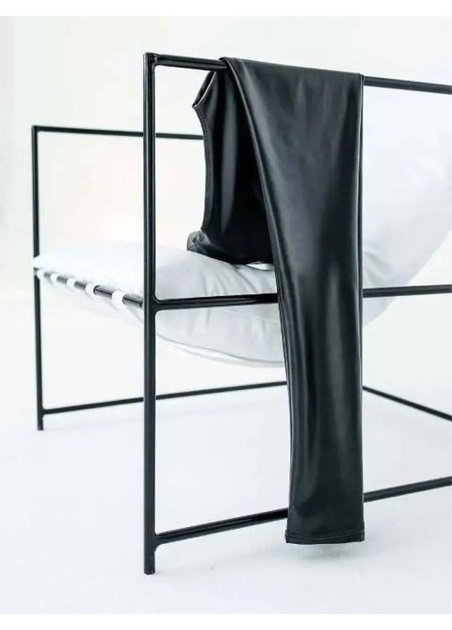 Лосини жіночі з екошкіри на хутрі облягаючі з високою талією No Brand Лосини екошкіра на хутрі чорні (351385814)