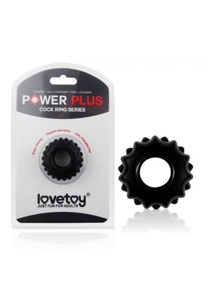 Эрекционное кольцо Power Plus Cockring Черное CherryLove Lovetoy (282962987)