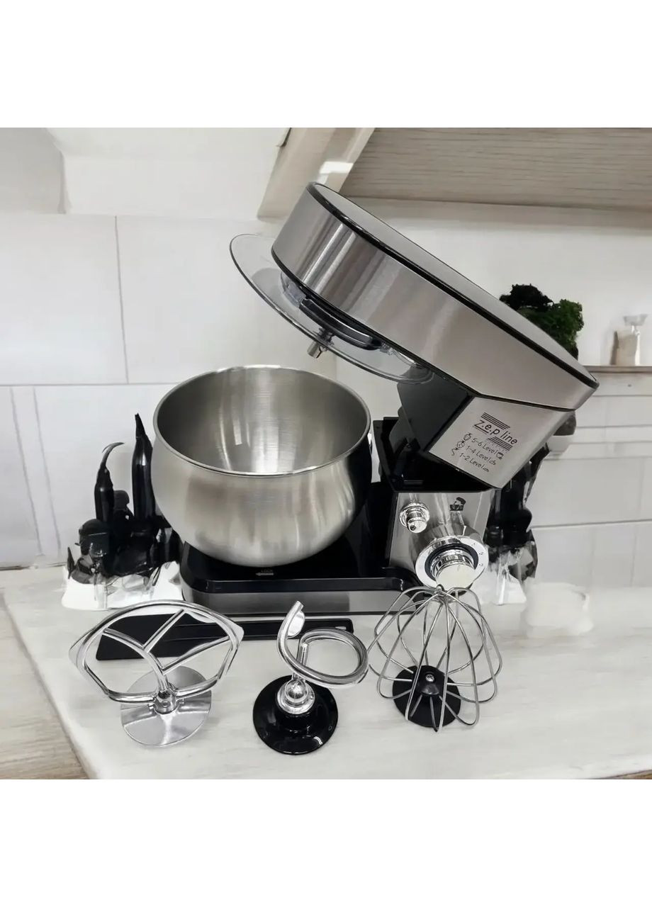 Миксер тестомисс 3500 Вт 3в1 на 6л Кухонный миксер с металлической чашей ZP- Zepline 105 (371656972)