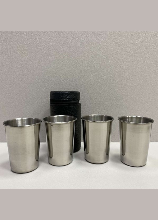 Набір стопок з нержавіючої сталі 4 шт в чохлі 05-180/W-05 A-Plus (317203851)