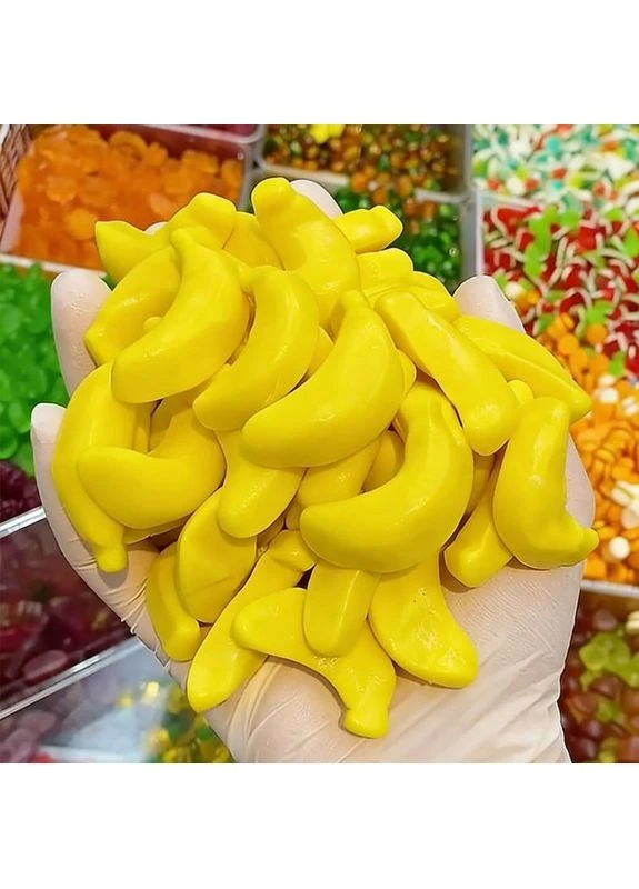Мармелад жевательный банановый 500 г со вкусом банана индивидуальная упаковка каждой конфеты No Brand (400113125)
