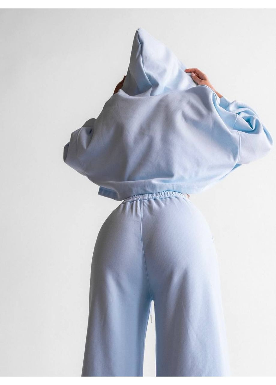 Жіночий блакитний костюм трійка No Brand (361449496)