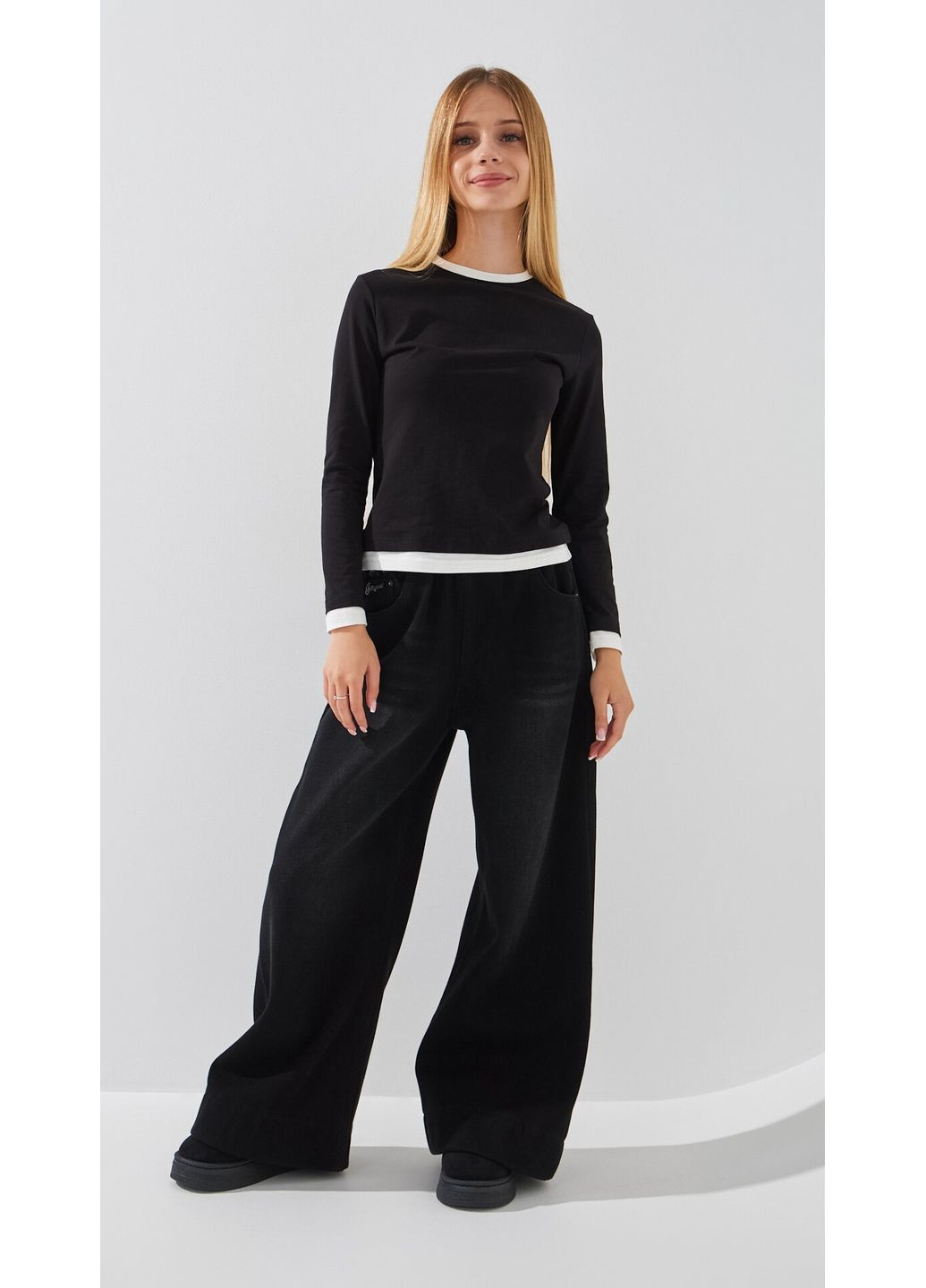 Джинси палаццо для дівчинки D-2601-1 152 см shop (2000999160783) Yekipeer Палаццо (365328942)