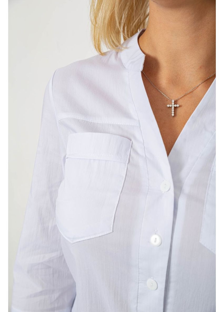 Біла блуза однотонна, 230rp-96-1 Ager