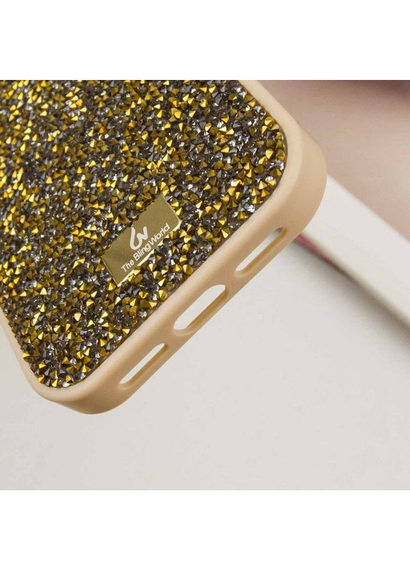 Чехол TPU Rock Diamond для Apple iPhone 13 Pro (6.1") Золотой Bling World (369646333)