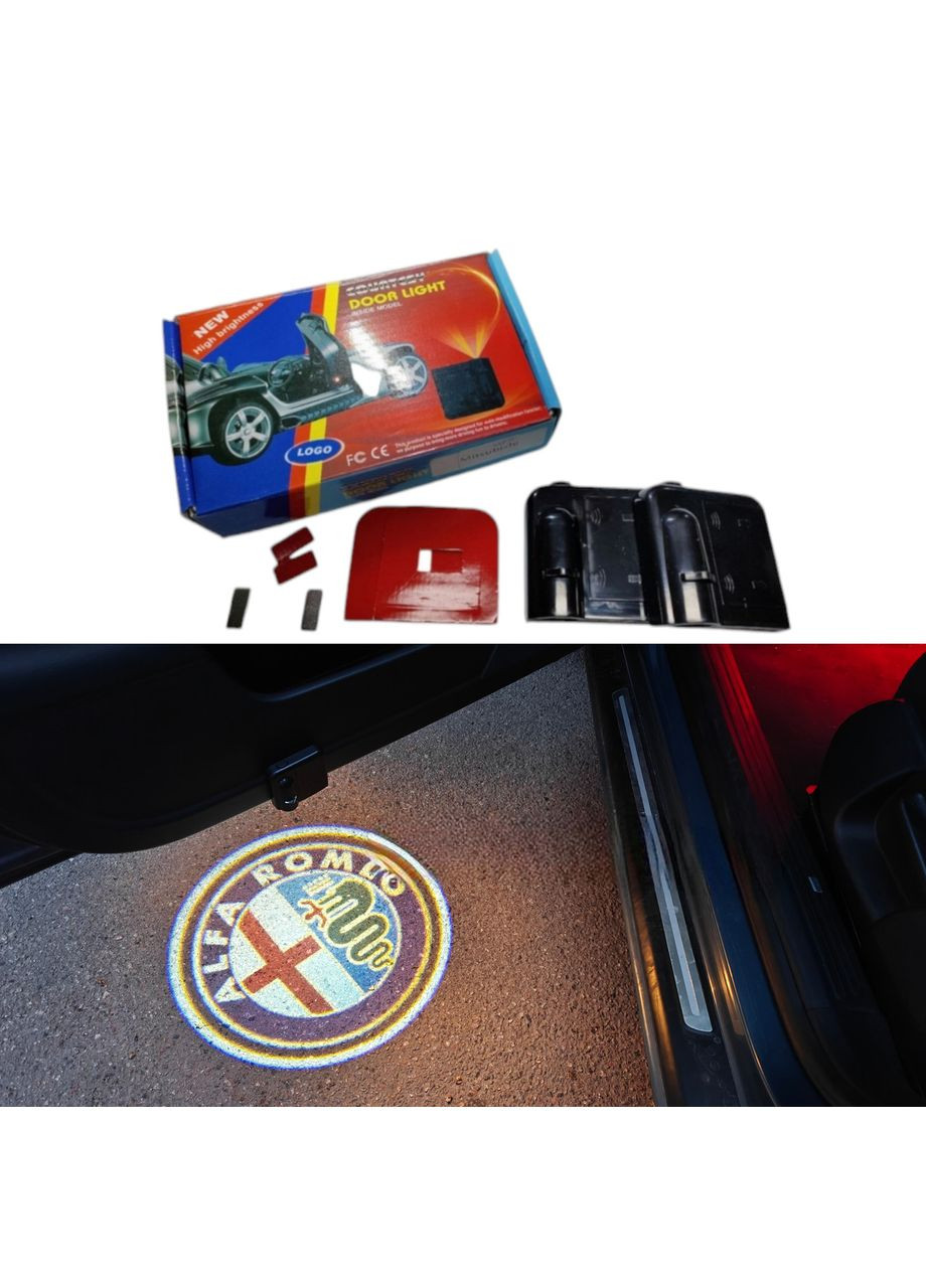 Лазерне підсвічування на дверях автомобіля з логотипом Alfa Romeo (331018738)