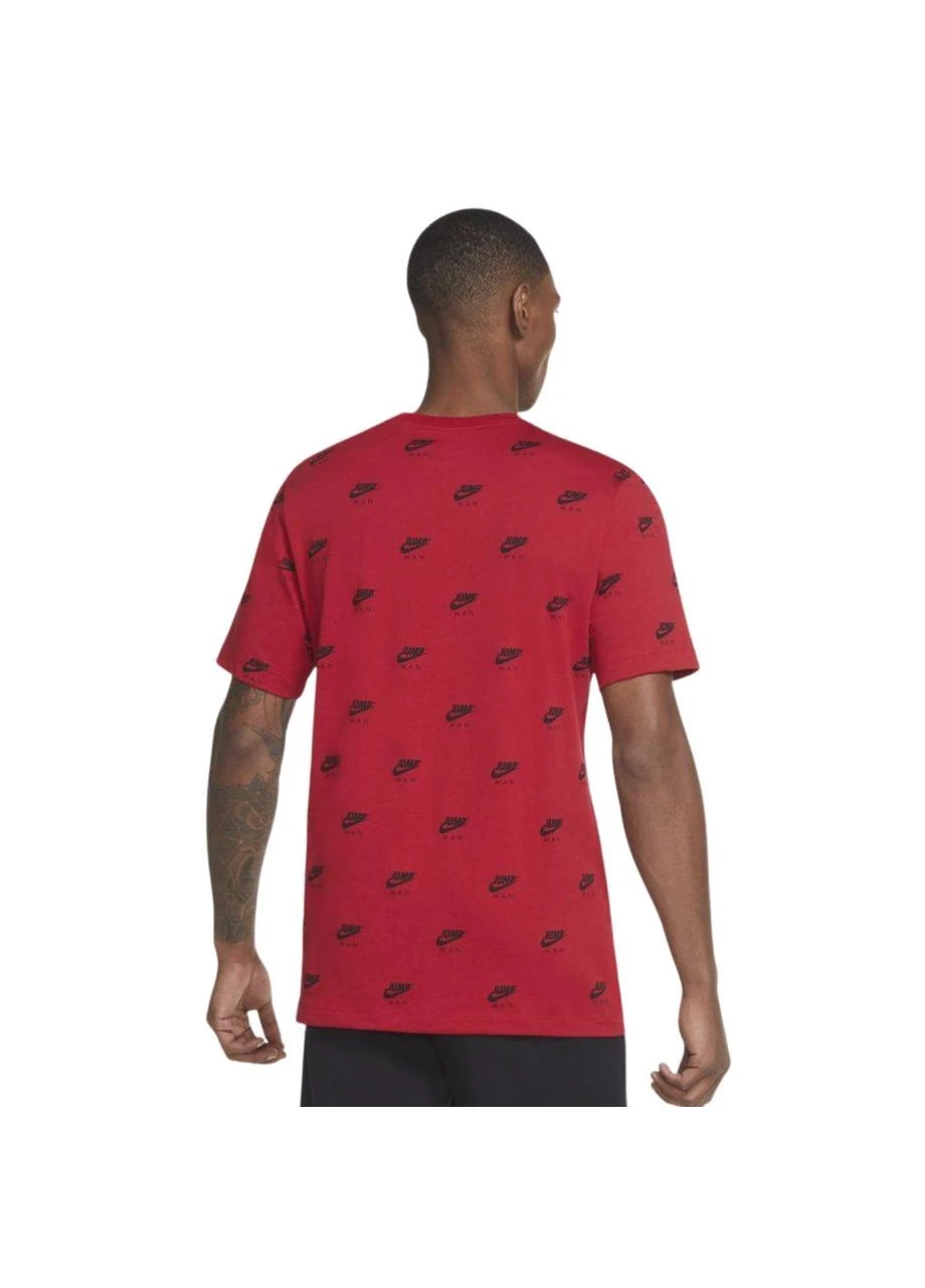 Бежевая футболка m j jumpman aop ss crew Nike
