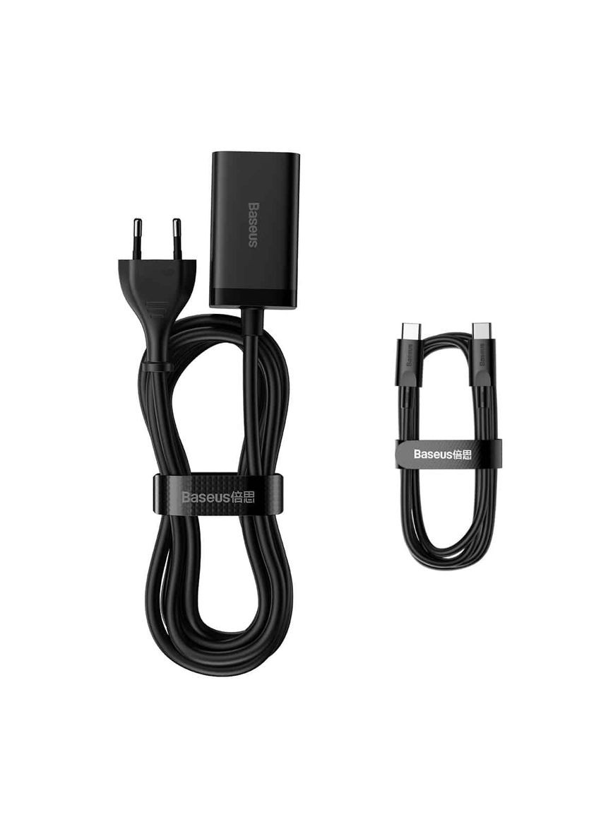 Сетевое зарядное устройство 65W (Cable TypeC to Type-C 100W(20V/5A) 1m) Black Baseus GaN3 Pro Desktop Fast Charger 2C+2U (315503823)