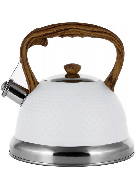 Чайник Whistling Kettle White 2.7л з нержавіючої сталі зі свистком Kamille (372171967)