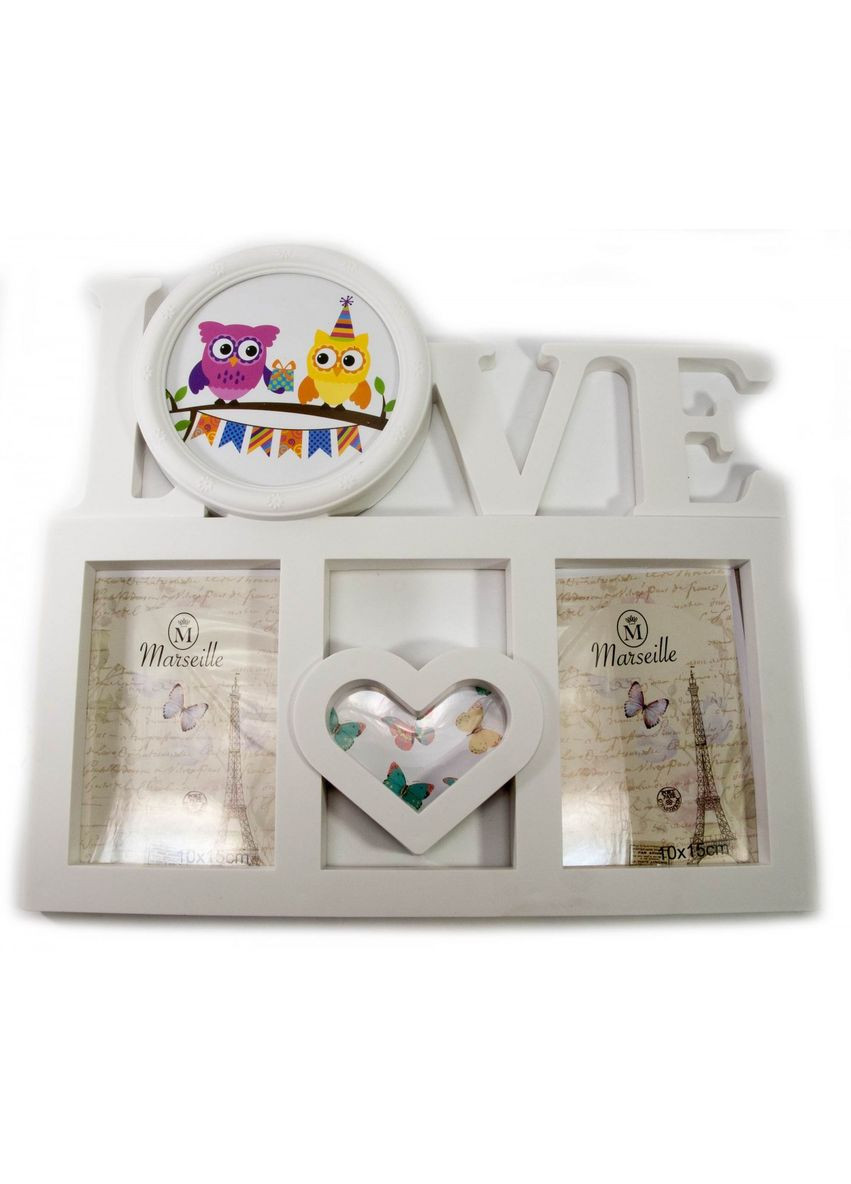 Фоторамка на 4 фото (фото 10х15 см d12 см)(36х32,5х3 см) No Brand (306848615)