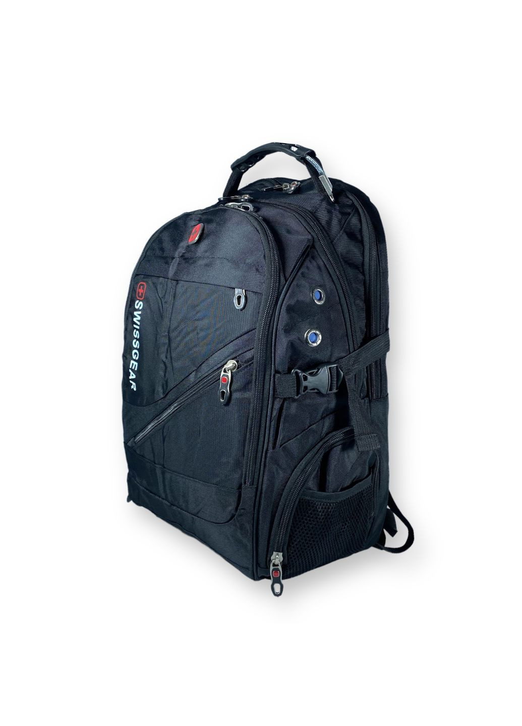 Міський рюкзак з чохлом від дощу 30 л, три відділення, USB розʼєм, розмір: 45*30*20 см, чорний SWISSGEAR (284338100)