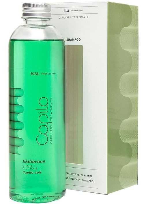 Освіжувальний лікувальний шампунь для жирної шкіри голови Capilo Ekilibrium Shampoo №08 300ml (327597-78473) Eva Professional (368661697)
