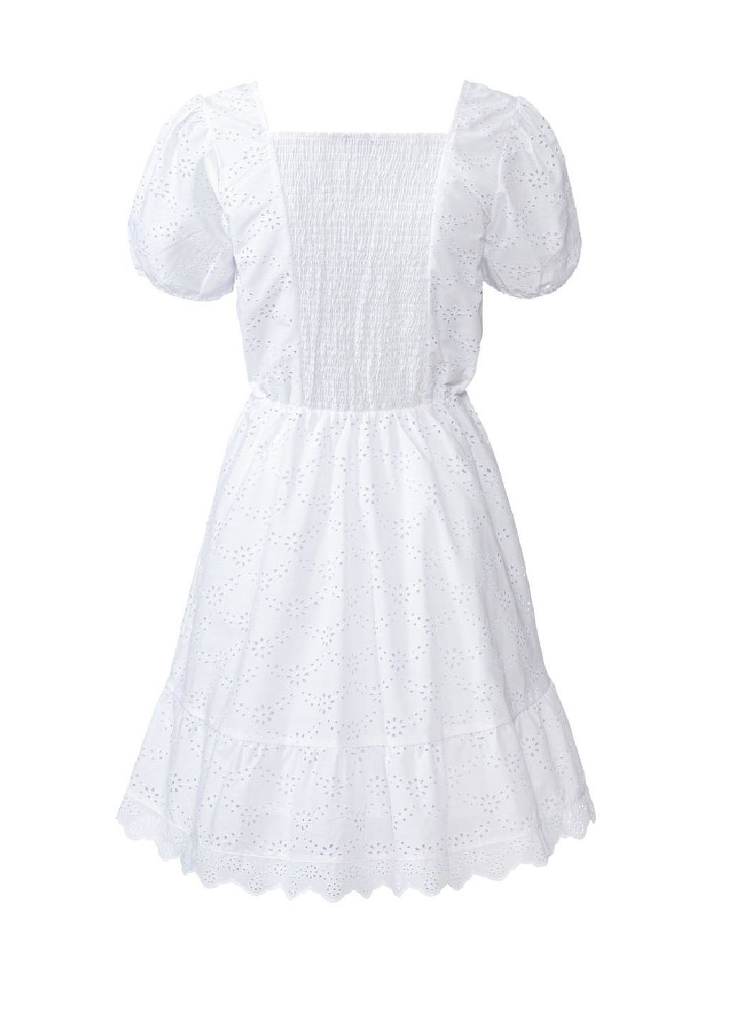 Белое кэжуал платье а-силуэт Esmara однотонное