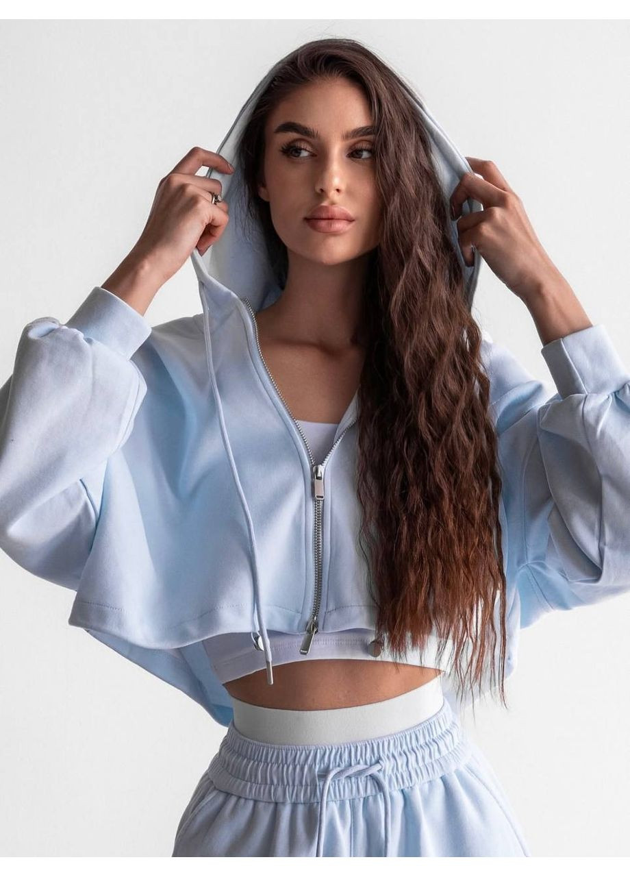 Жіночий блакитний костюм трійка No Brand (361449496)