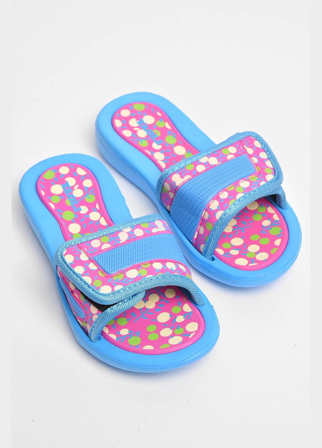 Шлепки детские для девочки голубого цвета Let's Shop (296199099)
