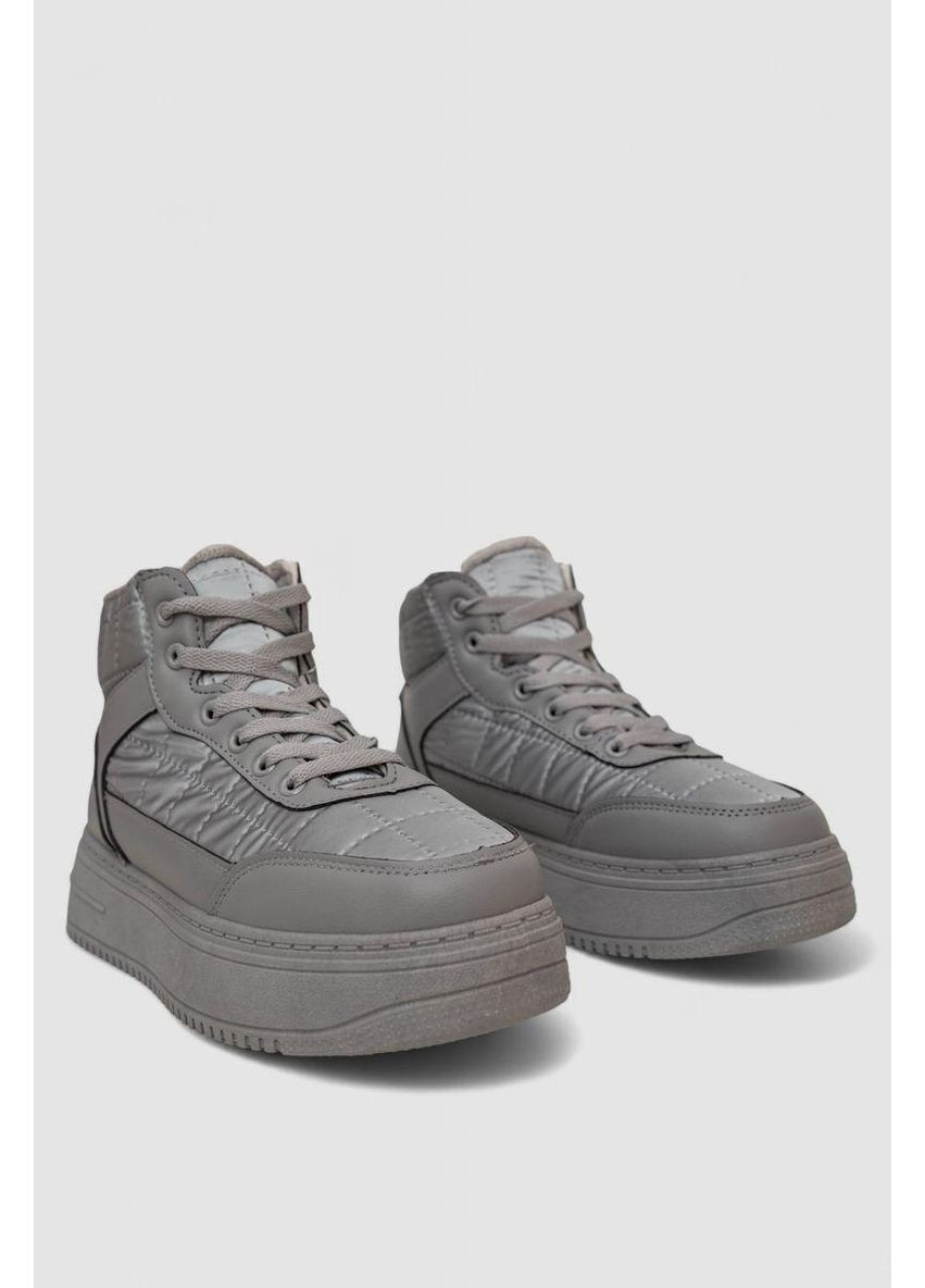 Кроссовки женские зимние на меху, 248RK03 No Brand серые (367166339)