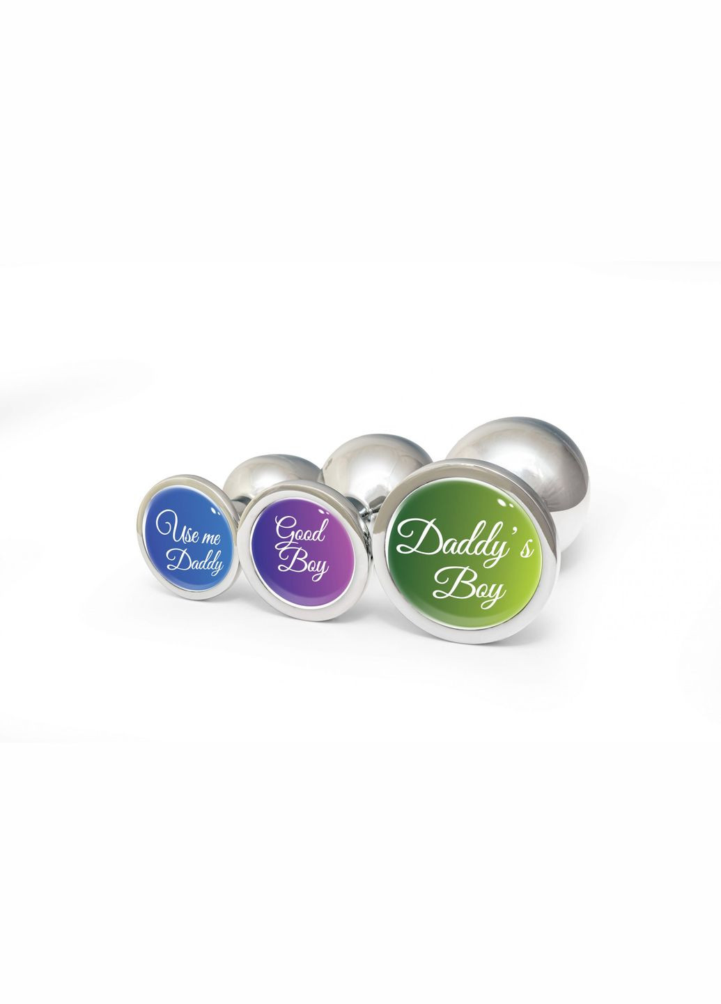 Анальная пробка силиконовая с надписью «DADDY’S BOY», L, Use Me Daddy, Средняя M, Силиконовая пробка OKOVA (315148748)