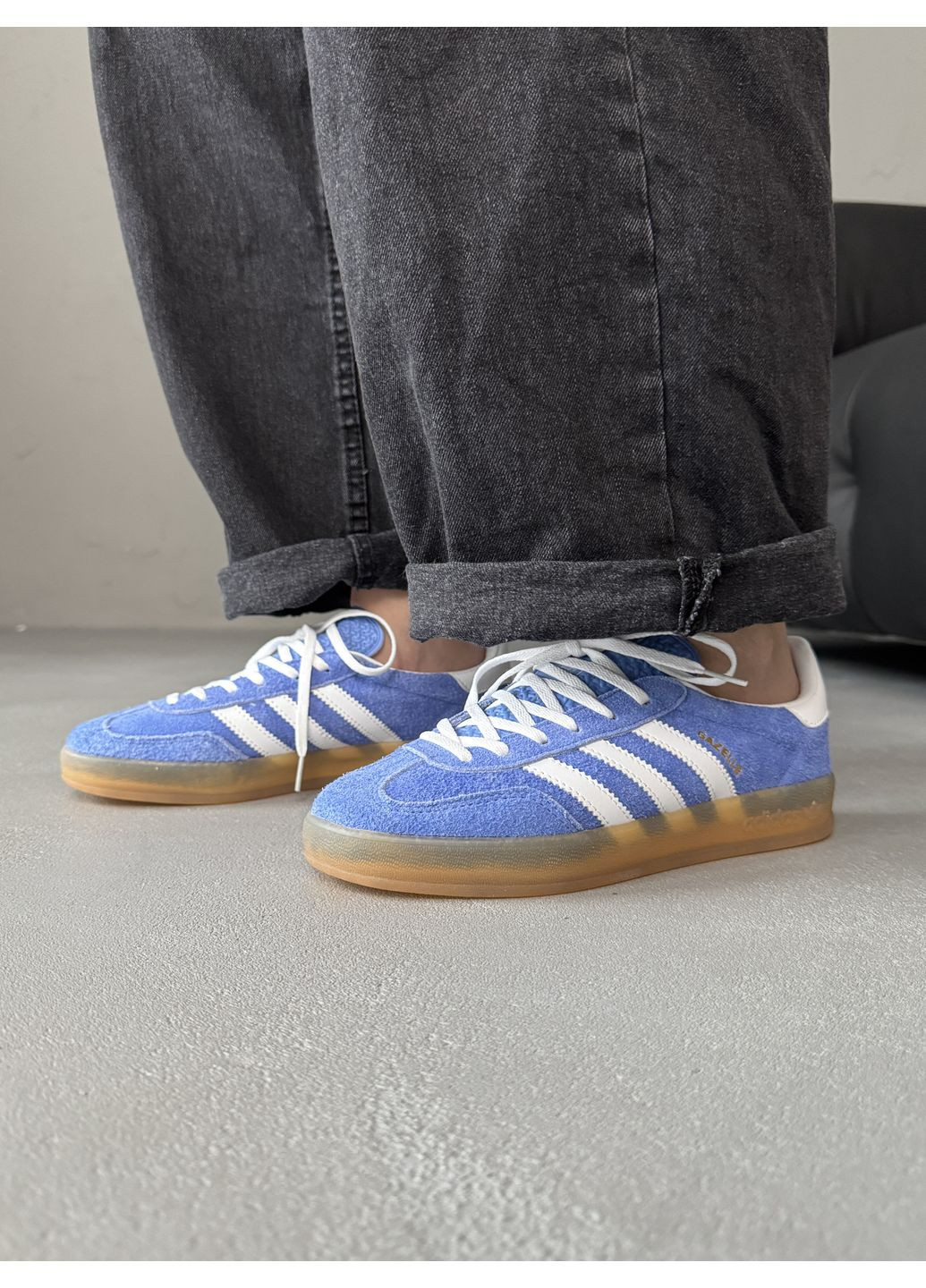 КРОСІВКИ ЖІНОЧІ ADIDAS GAZELLE BLUE GUM АДІДАС ГАЗЕЛЬ No Brand комбіновані демісезони (368647192)