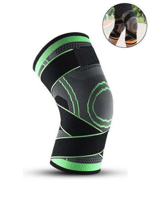 Бандаж на коленный сустав . L/40-42см. Эластичный. Лямки-Фиксаторы. Черно-Оранжевый. Bd AB023 (307288115)