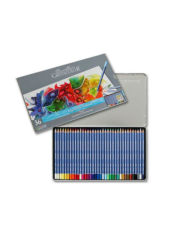 Набір акварельних олівців Marino 36 кольорів металевий пенал (90524036) No Brand (342751711)