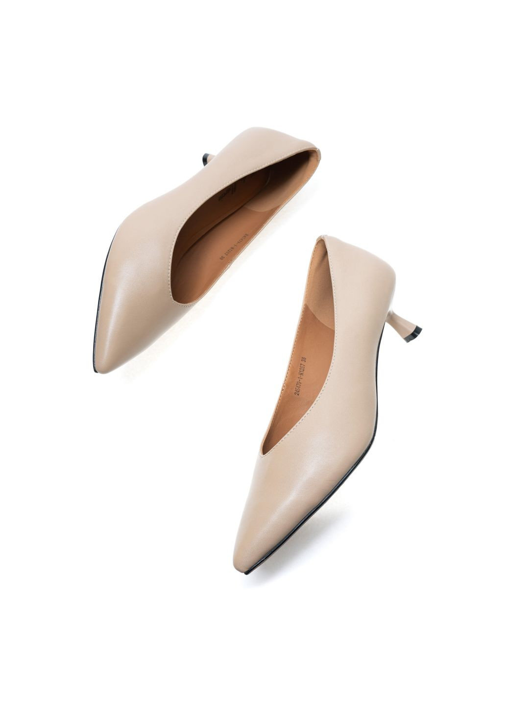 Lady Marcia Туфлі 01563 Бежеві туфлі-човники бежевий з натуральна шкіра, — (353849936)