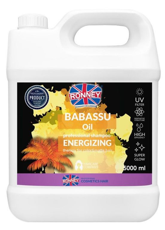 Шампунь для фарбованого волосся Babassu Oil, 5000 мл, з маслом бабасу RONNEY (338619174)