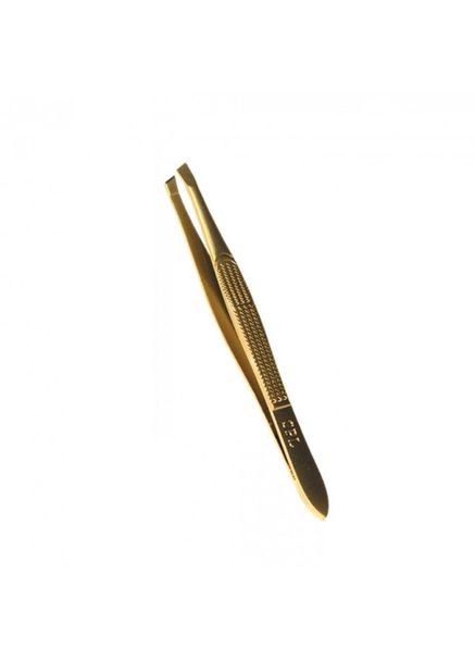 Пінцет для корекції брів скошений золотий 9157 SPL (367986889)