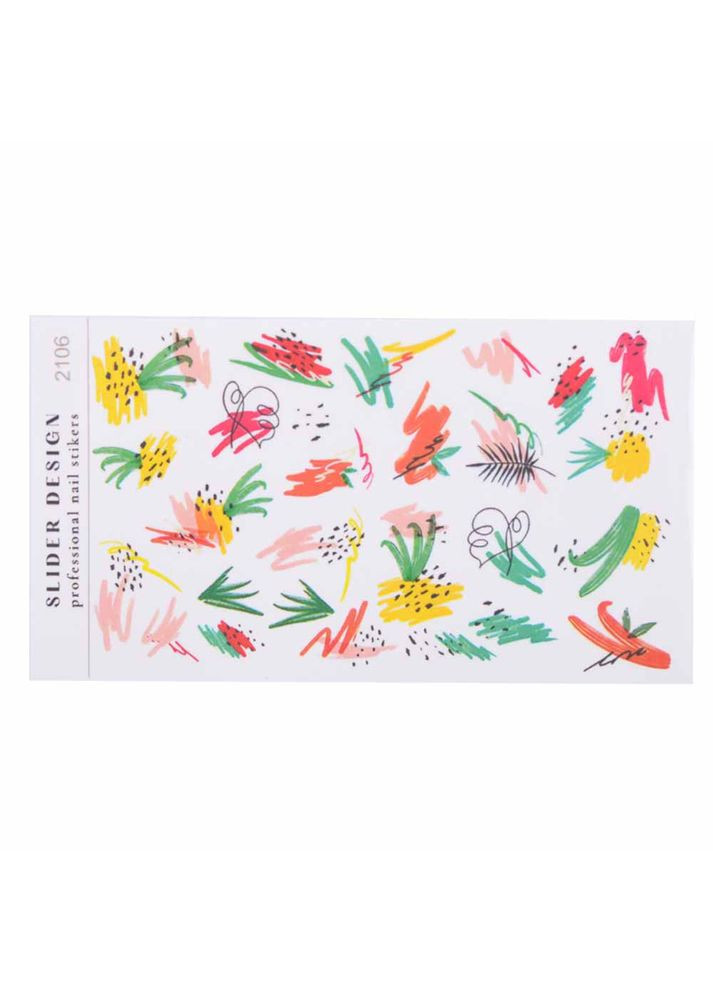 Слайдер-дизайн для ногтей Slider Design 2106 No Brand (358527003)