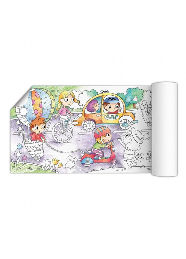 Раскраска "Транспорт" DoDo 300326 размер 70х16 см DoDo Toys (305077543)