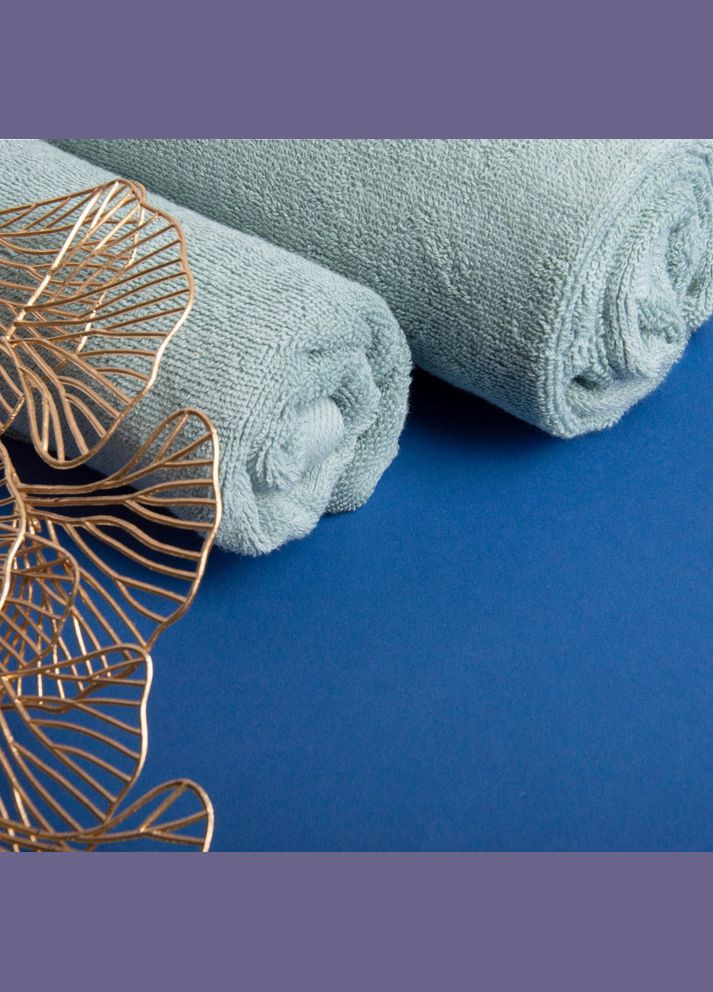 Рушник серветка махровий 30х70 Ніжність щіл 500 г/м2 бавовна м'ята IDEIA зелений