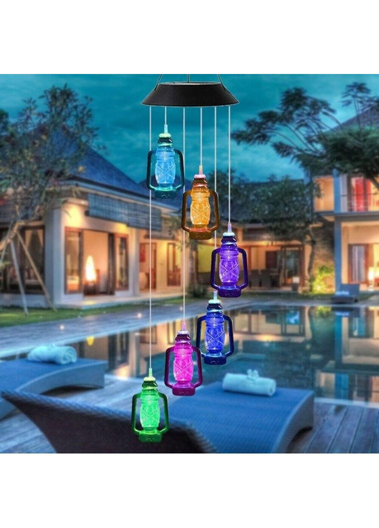 Садовый подвесной фонарь на солнечной батарее Фонарики 6 светильников с солнечной панелью и автоматическим включением No Brand (361161931)
