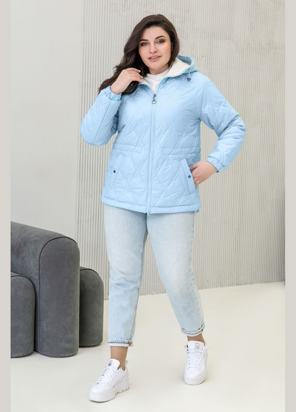 Блакитна демісезонна куртка жіноча "еліна" MioRichi