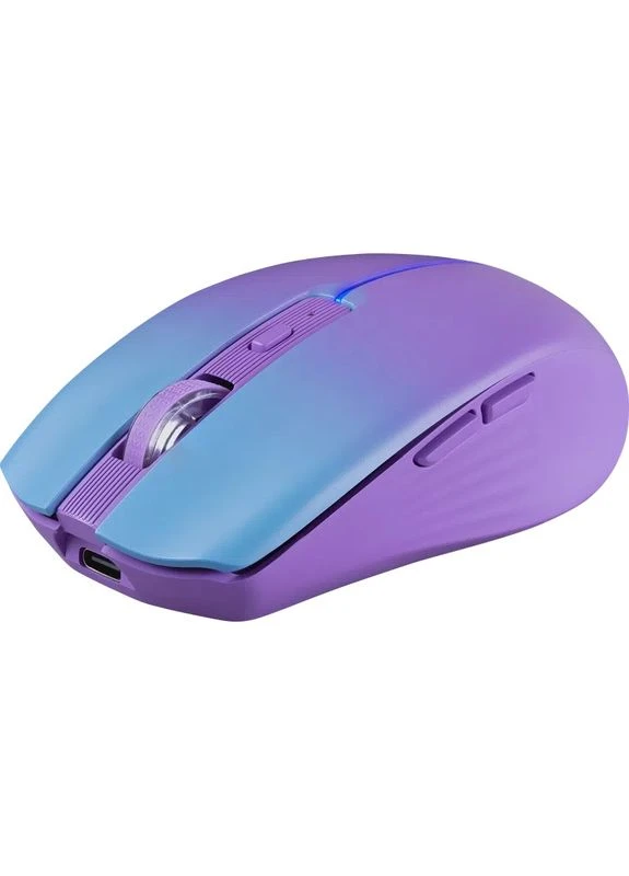 Мишка Mystery MM-301, бездротова Bluetooth+2.4G, 1600 dpi., 4кн., 500mAh, LED, фіолетова Defender (390194153)